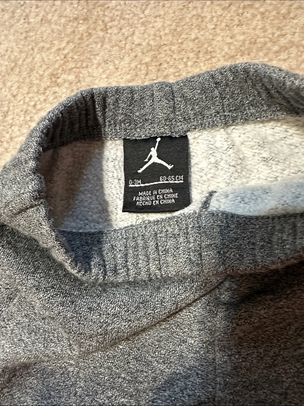 Jordan Gray Baby Jogger Shorts with Red Jumpman